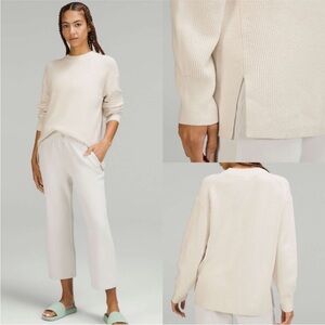 Lululemon Merino Wool Blend Crewneck Sweater White Opal 12